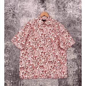 Ted Baker Shirt 4 / US L Mens Argo Vegetable Print Linen Blend Casual Button